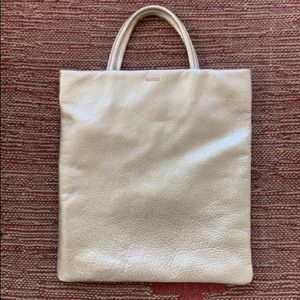 Baggu Mini Flat Leather Tote